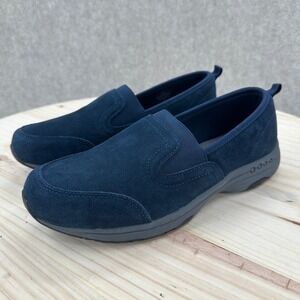 Easy Spirit Setaiga Blue Suede Slip On Walking Shoes 9.5M Loafers Womens Comfort